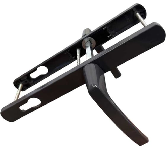 Изображение товара Ручки дверные Вантаж алюминиевые на планке, темно-серый RAL 7024 V1-92DG