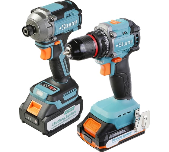 Изображение товара Набор аккумуляторного инструмента Sturm CD250H+CD1860BL