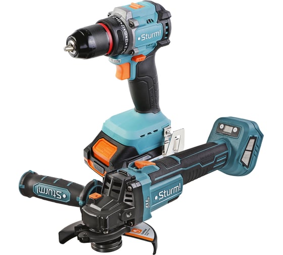 Изображение товара Набор аккумуляторного инструмента Sturm CAG18125E+CD1860BL