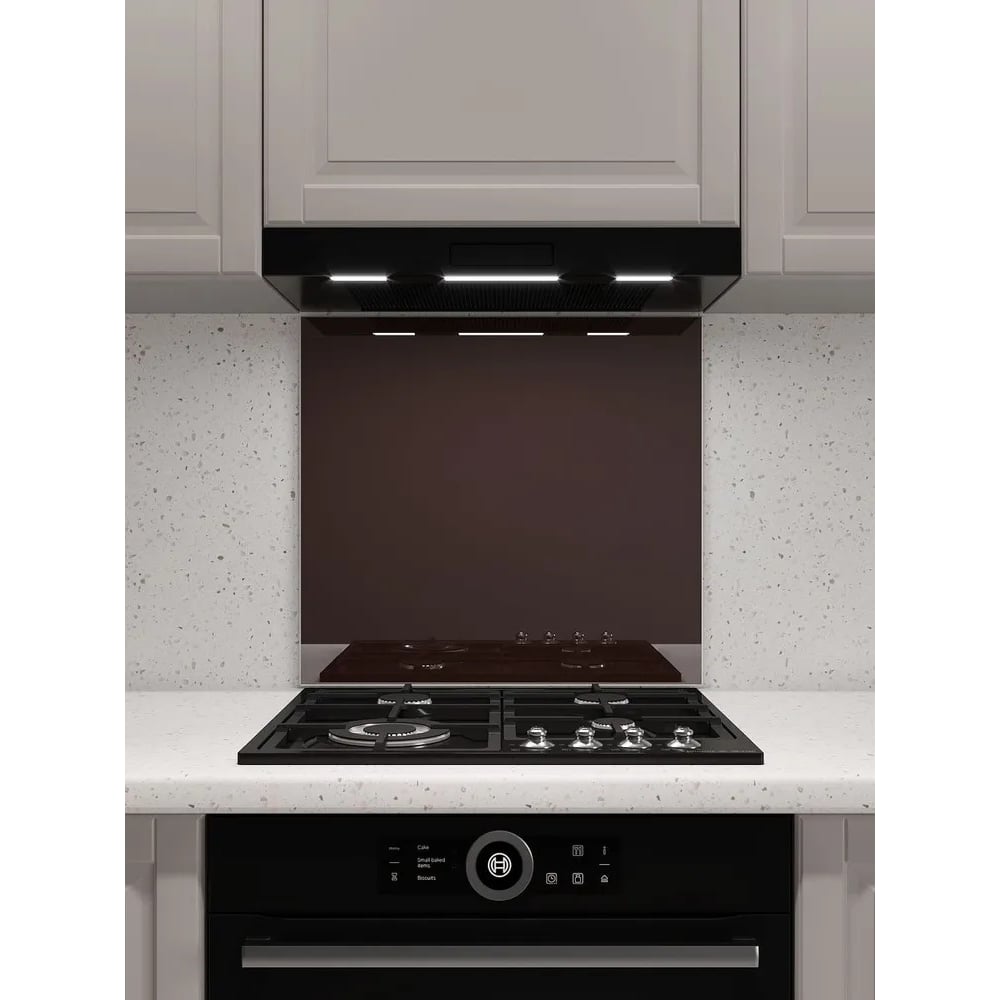 Изображение товара Защитный экран Normand 700х600х4 мм из закаленного стекла для кухни