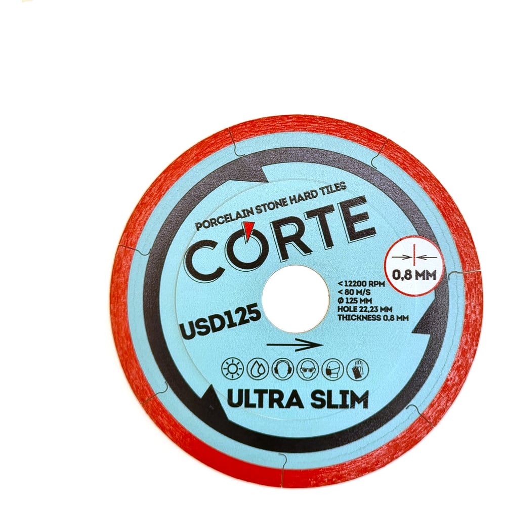 Изображение товара Алмазный диск CORTE 125х0.8 мм для УШМ по керамике и керамограниту