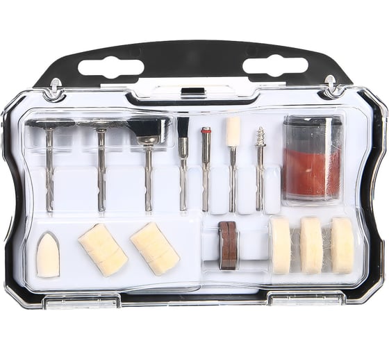 Изображение товара Набор оснастки для гравера Deli (20 шт) DH-ZMT02-EH1 хвостовик 3.2мм, пласт. кейс 213392