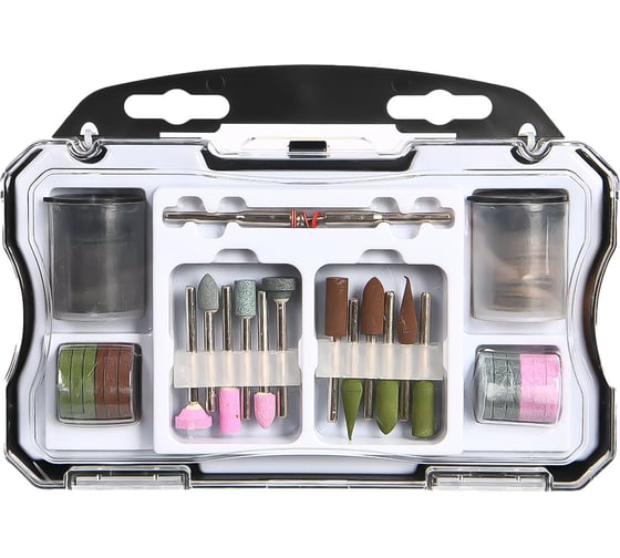 Изображение товара Набор оснастки для гравера Deli (102 шт) DH-ZMT04-EH1 хвостовик 3.2мм, пласт. кейс 213391