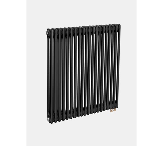 Изображение товара Радиатор ТЕПЛОФОРТ ТР2057-20, НП 1/2, ТВ, черный матт габаритная высота секции 575 мм (межосевое расстояние 500мм), 20 секций, нижнее подключение ½”, термовставка, цвет черный матт 200120