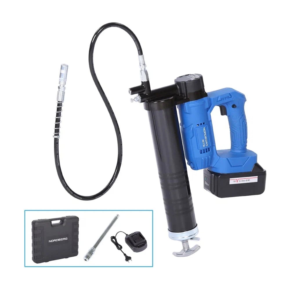 Изображение товара Аккумуляторный шприц NORDBERG NE773K для густой смазки 420 мл