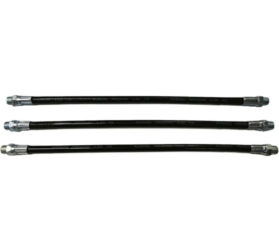 Изображение товара Гибкий шланг усиленный MasloSmenka 10х300 мм. для смазочных шприцев М10х1,комплект 3 шт. 020205-03