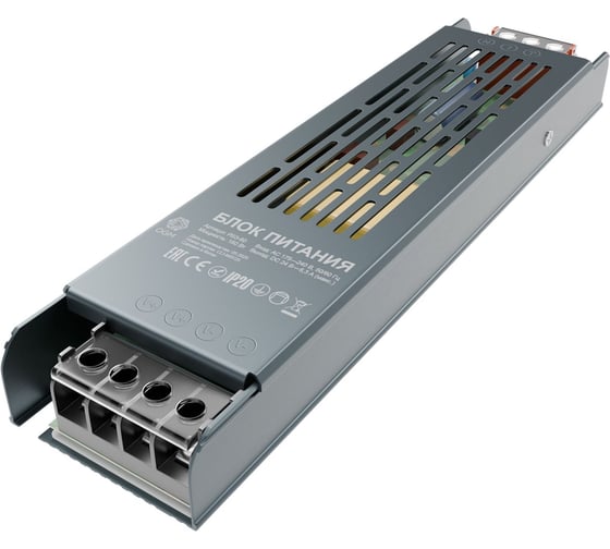 Изображение товара Блок питания OGM 24В 150Вт 175-240В 6,3А IP20 алюм 205х50х24мм PS3-60