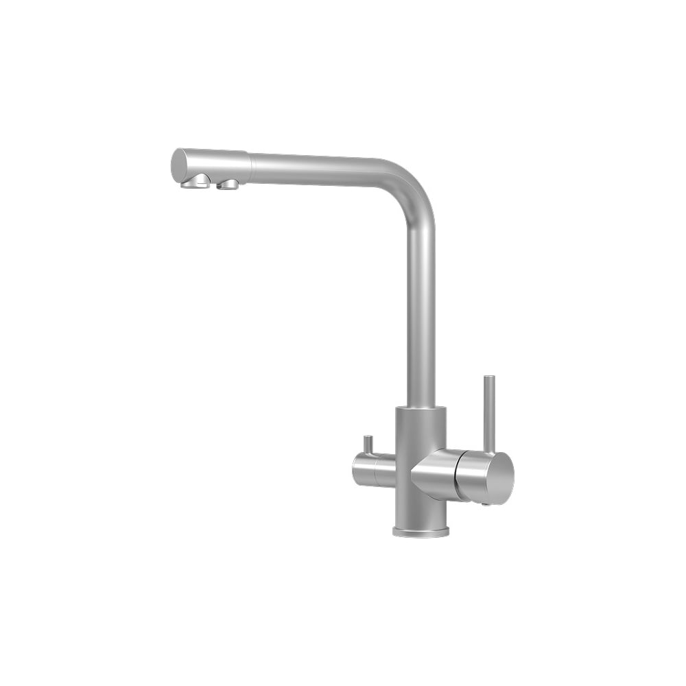 Изображение товара Кухонный смеситель Granula 5015 нержавеющая сталь однорычажный с поворотным изливом