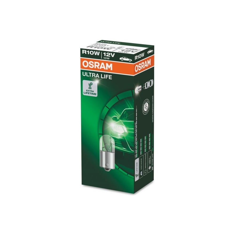 Изображение товара Лампа OSRAM R10W 10W 12V BA15s Ultra Life 5 шт упаковка