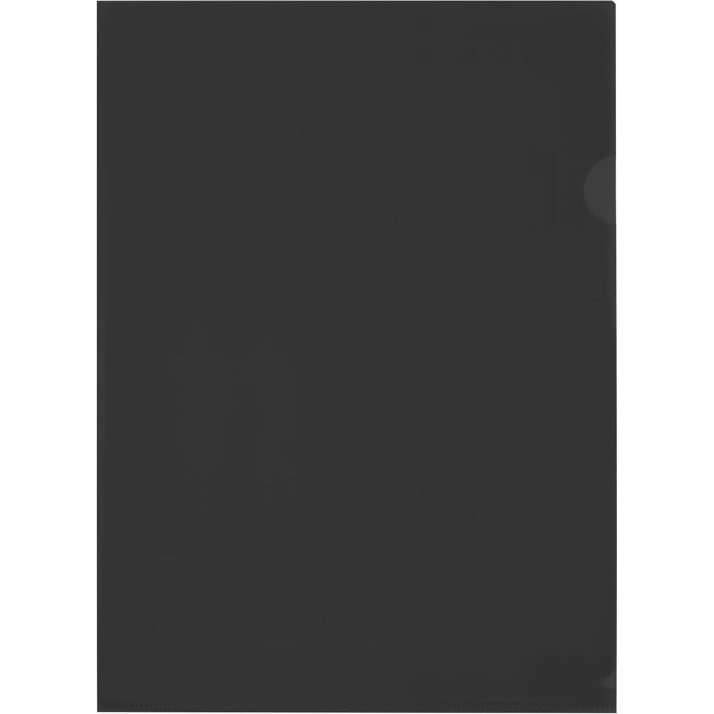 Изображение товара Папка-уголок BRAUBERG UNIVERSAL А4 прозрачная черная 50 шт