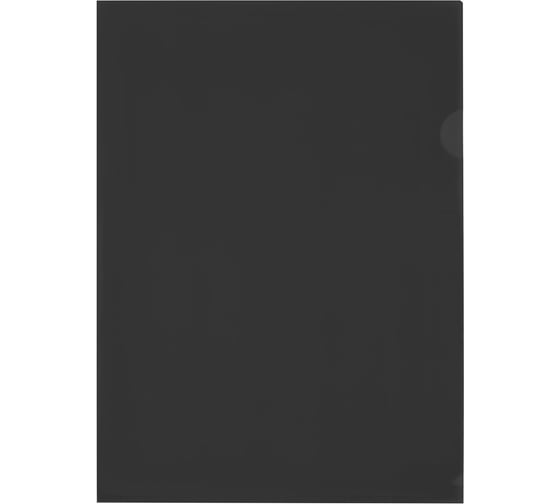 Изображение товара Папка-уголок BRAUBERG UNIVERSAL А4, прозрачная черная, 50 шт., 0,10 мм, 273046