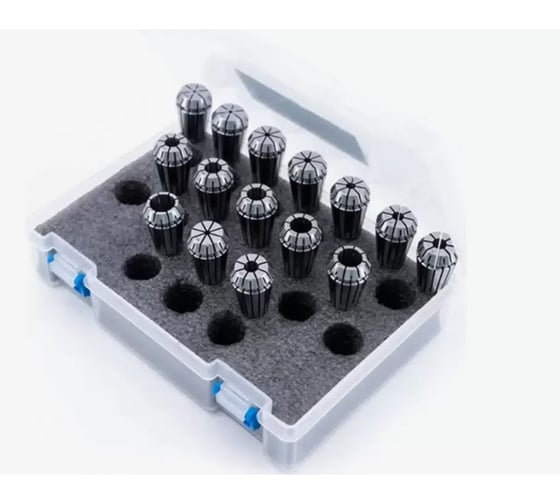 Изображение товара Набор цанг TTM ER32 - 18 шт. (3,4,5,6,7,8,9,10,11,12,13,14,15,16,17,18,19,20 мм) DIN6499B 4603390589313