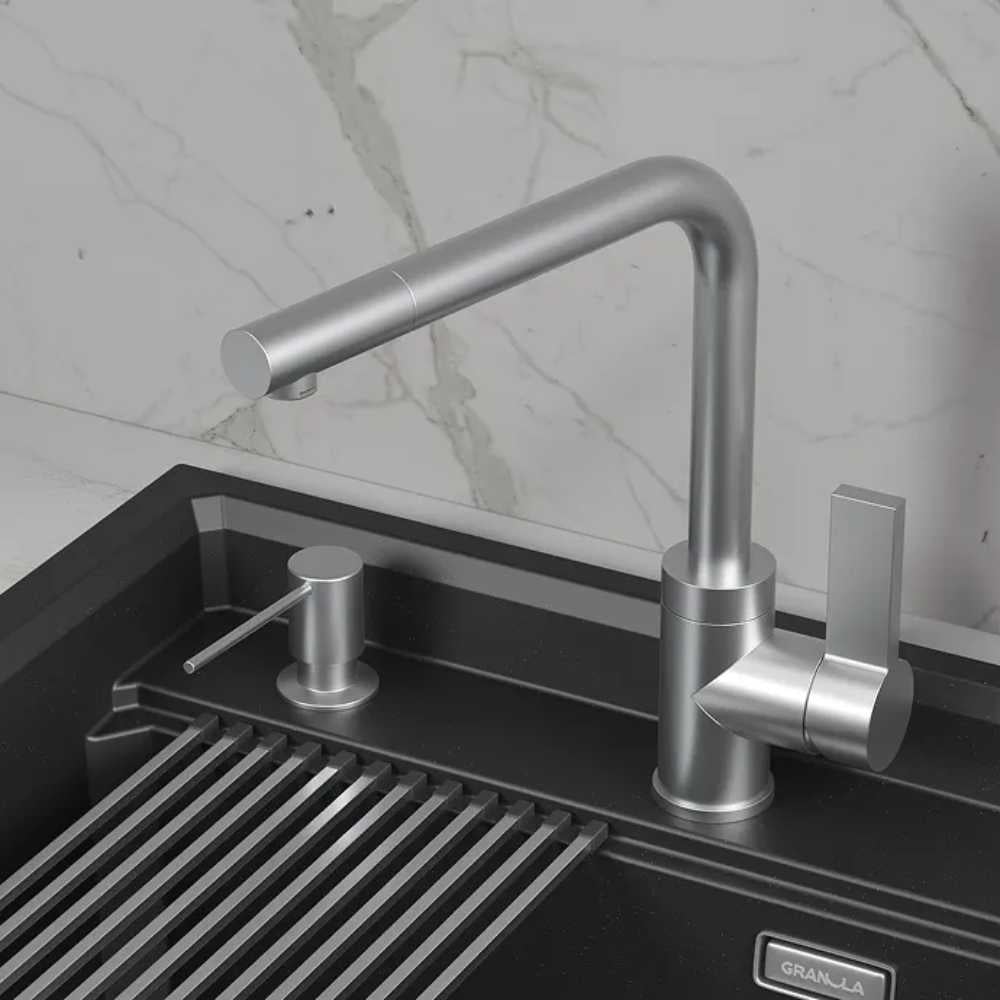 Изображение товара Кухонный смеситель Granula 5504, НЕРЖ Изображение товара Кухонный смеситель Granula 5504, НЕРЖ