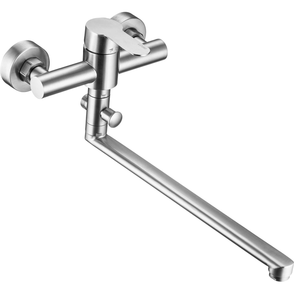 Изображение товара Смеситель для ванны Latuno с длинным изливов и дивертером (цвет нержавейка), EAN 16000 L11307