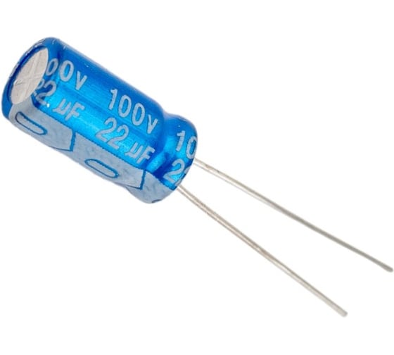 Изображение товара Конденсатор электролитический JB Capacitors 15шт. 22мкФ, 100В, -55/105C, 6.3x11 / P:2.5 мм, JRB2A220M02500630110000BST-66 (15)