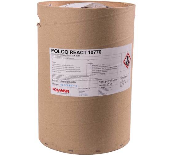 Изображение товара Клей-расплав Follmann FOLCO REACT 10770 (20 кг) 14360-312-531