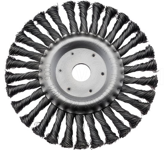 Изображение товара Корщетка дисковая Diamond Industrial 200 х 22.2 мм жесткая крученая проволока 0.5 мм DIDSHH20022