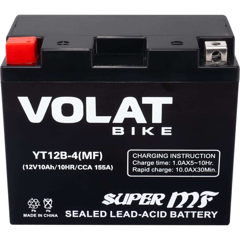 Изображение товара Аккумуляторная батарея VOLAT 10Ah YT12B-4(MF) L+