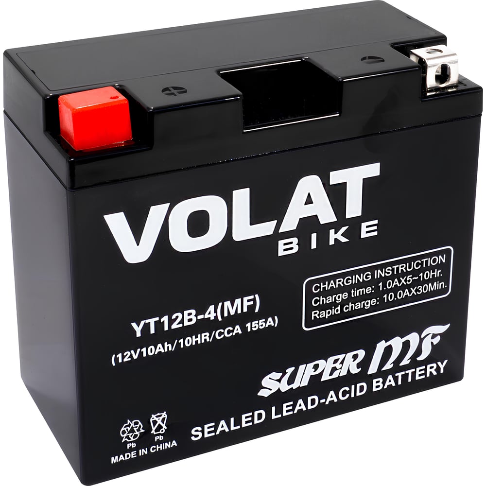 Изображение товара Аккумуляторная батарея VOLAT 10Ah YT12B-4(MF) L+