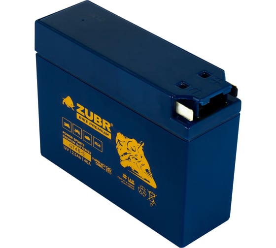 Изображение товара Аккумуляторная батарея ZUBR Мотоаккумулятор 12V 2.5 Ah BIKE PREMIUM GT4B-5 R+, для мопеда, скутера 113x39x87 GT4B-5 (ZubrPrem)