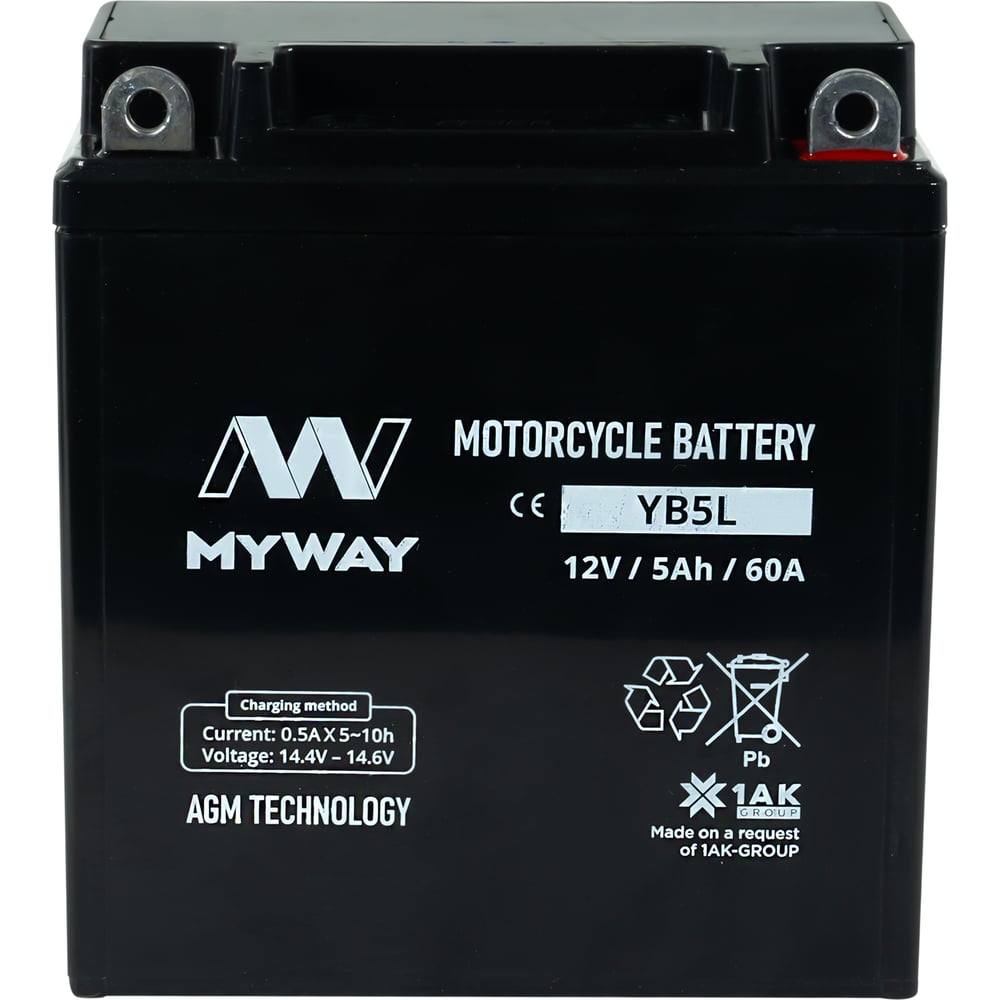 Изображение товара Аккумуляторная батарея MYWAY BIKE YB5L, Китай YB5L (MYWAY)