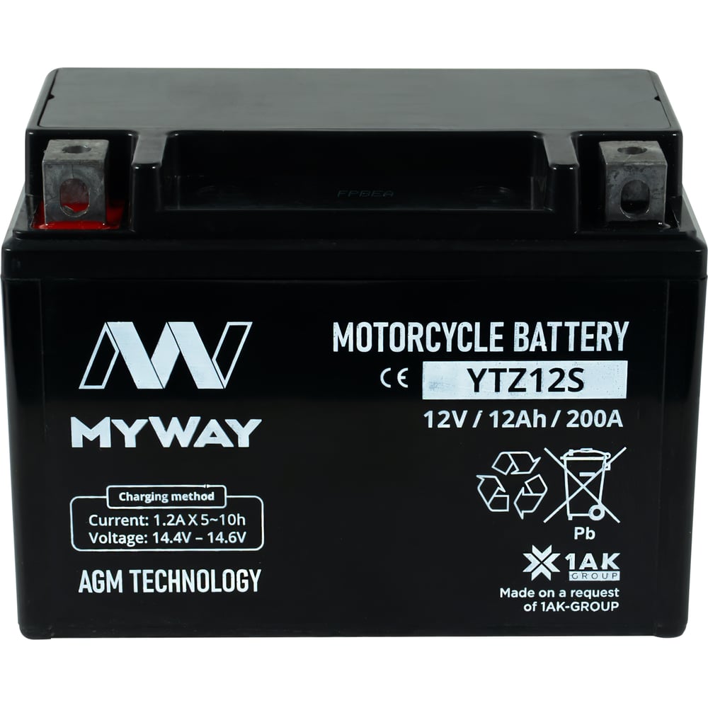 Изображение товара Аккумуляторная батарея MYWAY BIKE YTZ12S для мотоциклов