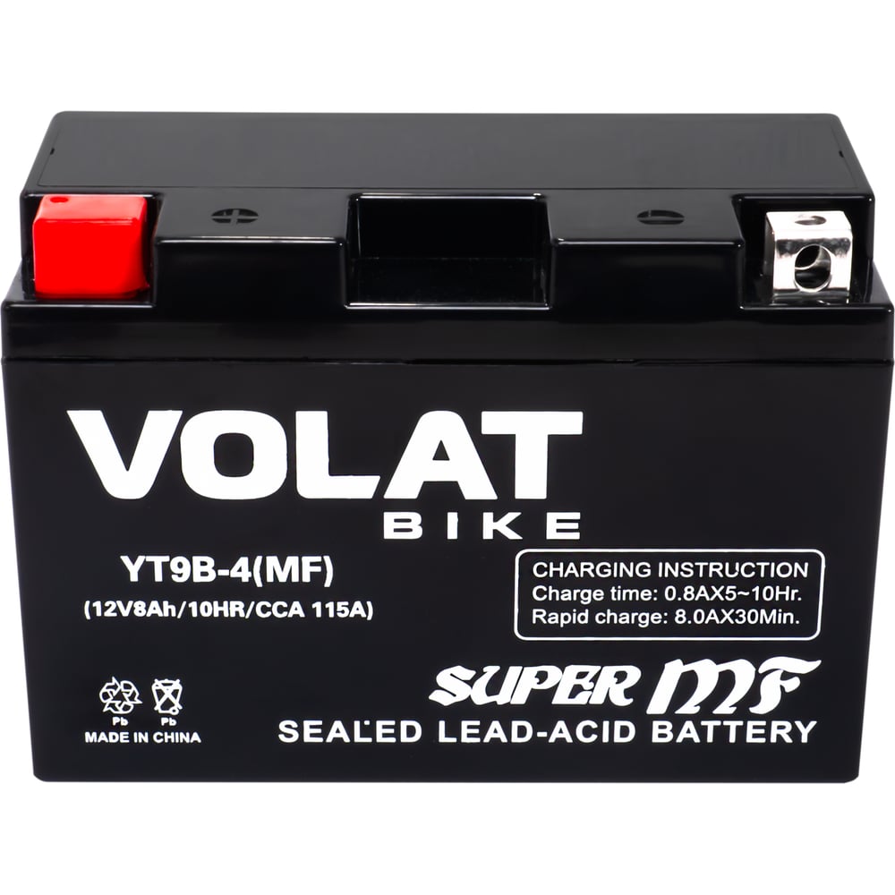 Изображение товара Аккумуляторная батарея VOLAT 8Ah YT9B-4(MF) L+