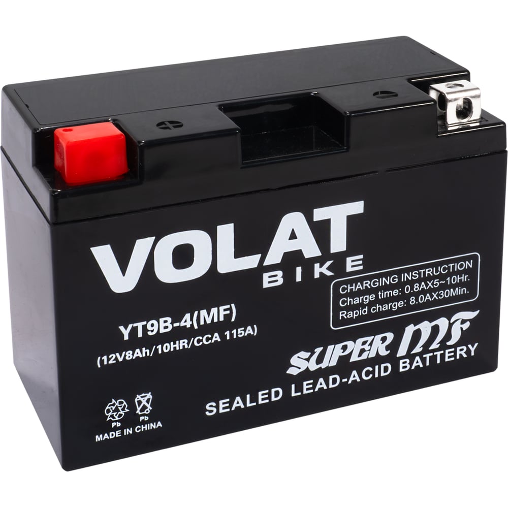 Изображение товара Аккумуляторная батарея VOLAT 8Ah YT9B-4(MF) L+