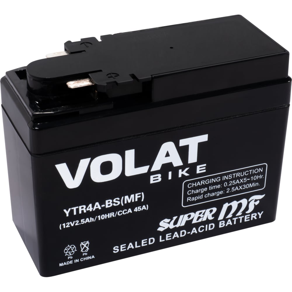 Изображение товара Аккумуляторная батарея VOLAT 2.5Ah YTR4A-BS(MF) R+ AGM свинцово-кислотная