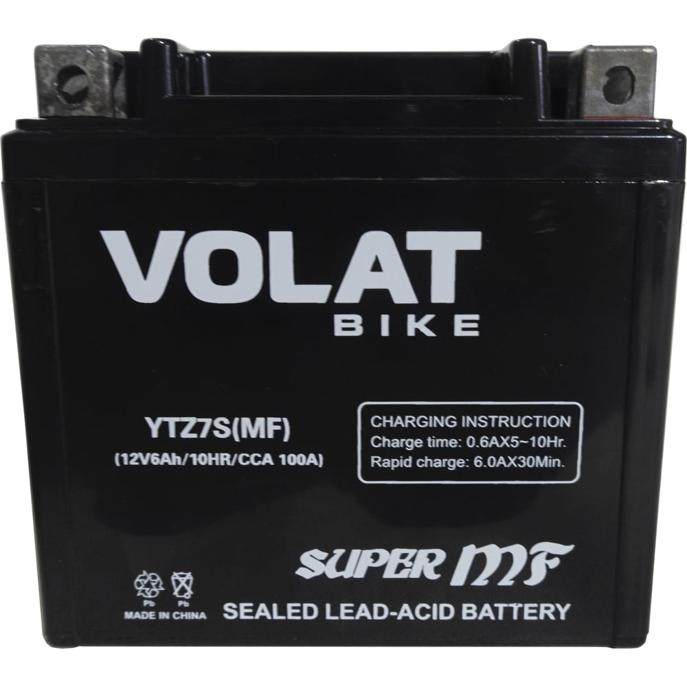 Изображение товара Аккумуляторная батарея VOLAT 6Ah YTZ7S(MF) R+ AGM свинцово-кислотная