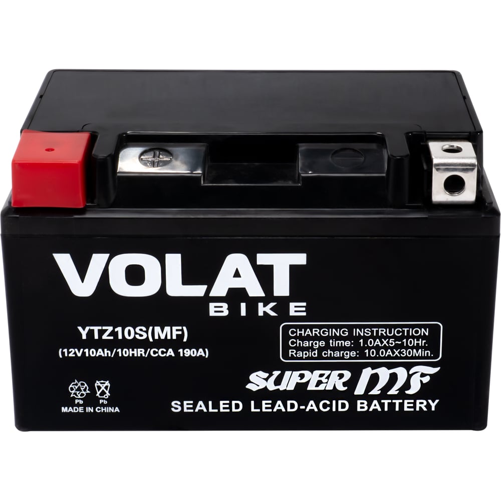 Изображение товара Аккумуляторная батарея VOLAT 10Ah YTZ10S(MF) L+ для мотоциклов