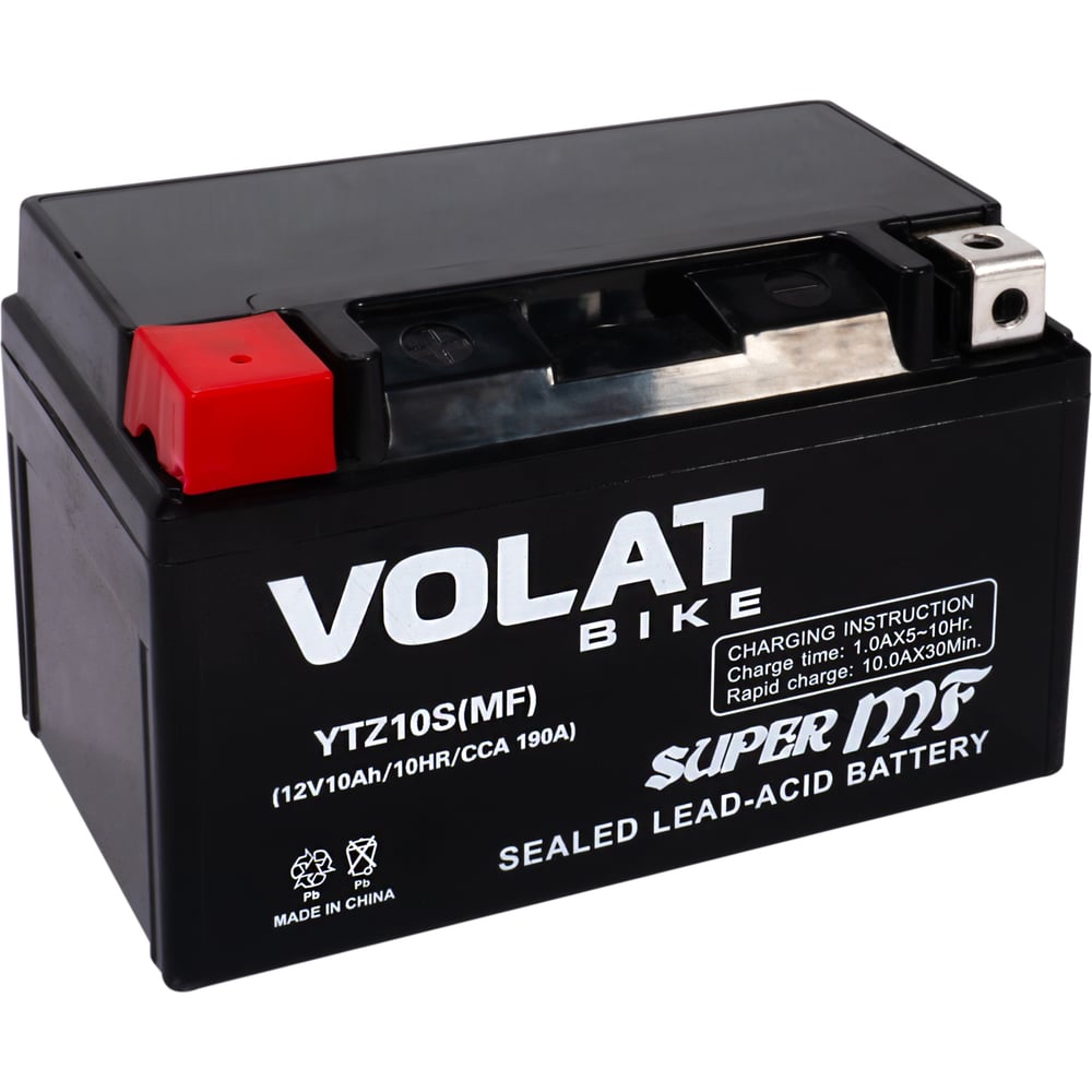 Изображение товара Аккумуляторная батарея VOLAT 10Ah YTZ10S(MF) L+ для мотоциклов