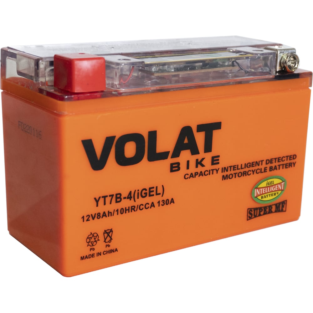Изображение товара Аккумуляторная батарея VOLAT 8Ah YT7B-4(iGEL) L+ свинцово-кислотная