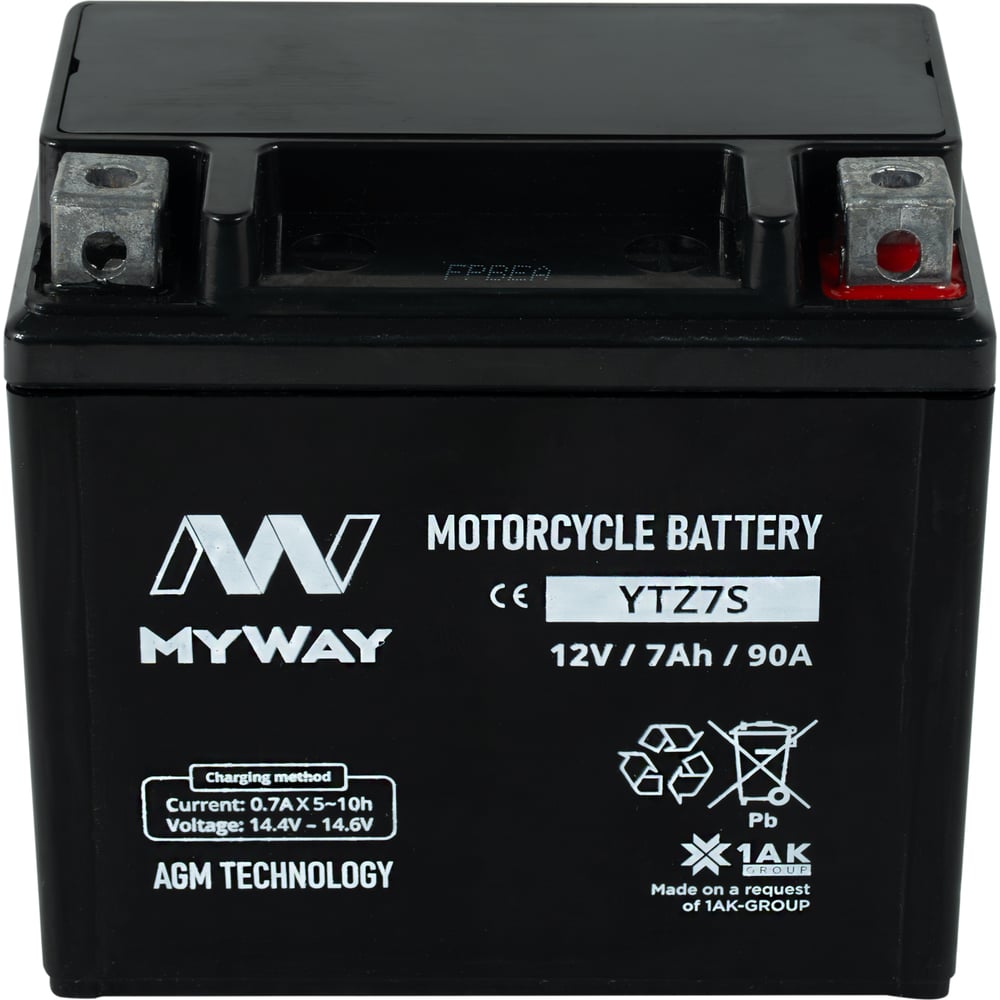 Изображение товара Аккумуляторная батарея MYWAY BIKE YTZ7S для мотоциклов