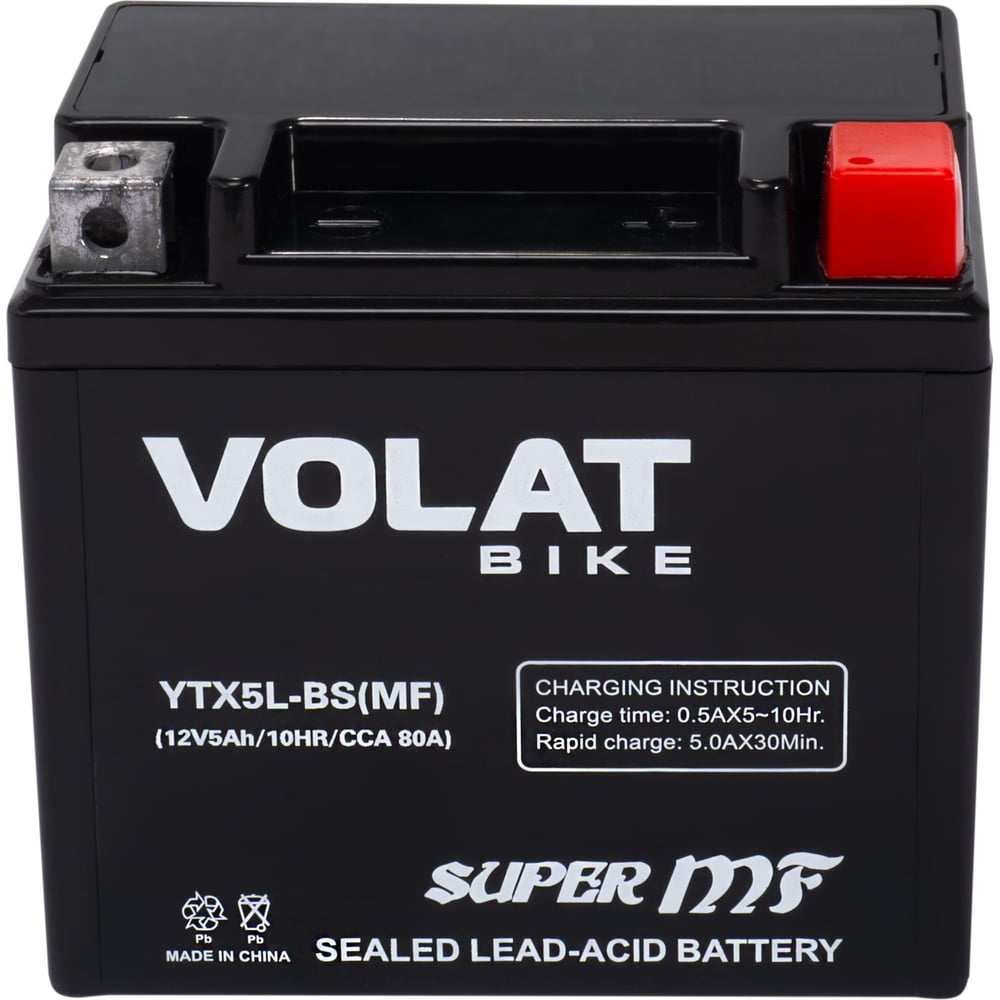 Изображение товара Аккумуляторная батарея VOLAT 5Ah YTX5L-BS(MF) R+