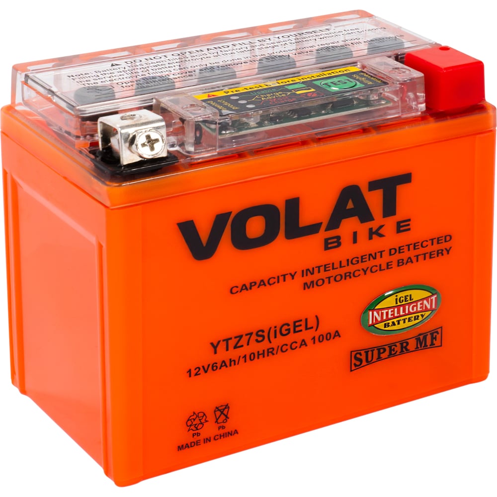 Изображение товара Аккумуляторная батарея VOLAT 6Ah YTZ7S(iGEL) R+ свинцово-кислотная ГЕЛЬ