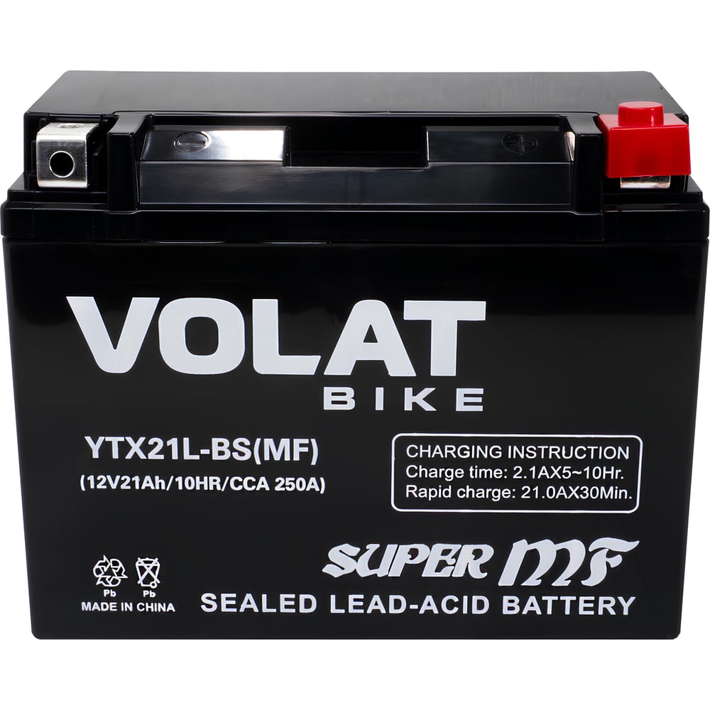 Изображение товара Аккумуляторная батарея VOLAT 21Ah YTX21L-BS(MF) AGM свинцово-кислотная