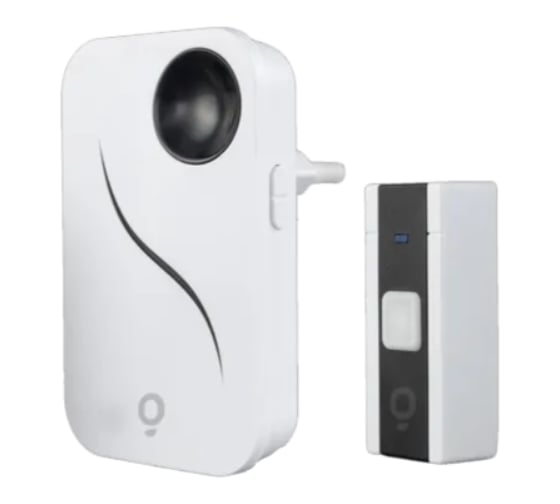 Изображение товара Цифровой звонок FL-LED FL- AG-9643K/AC220V евровилка, 434MHz, 80-120m, 36 мелодий, 3 уровня громкости,LED индикатор, WT/BK 614261