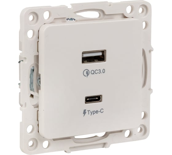 Изображение товара Механизм розетки EKF Стокгольм с 2USB белый PROxima EYR-2USB-type-C