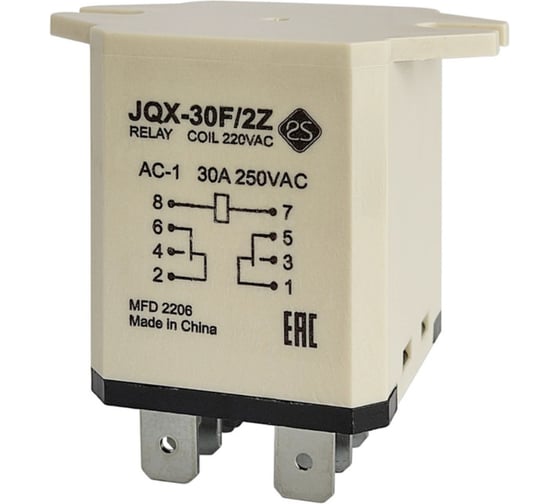 Изображение товара Электромагнитное промежуточное реле KRAFTAIR JQX-30F/2Z-220VAC