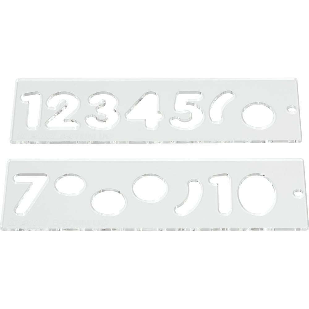 Пластиковый шаблон для фрезерования цифр Trend 36шт 4 дюймовые трафареты для букв и цифр многоразовые