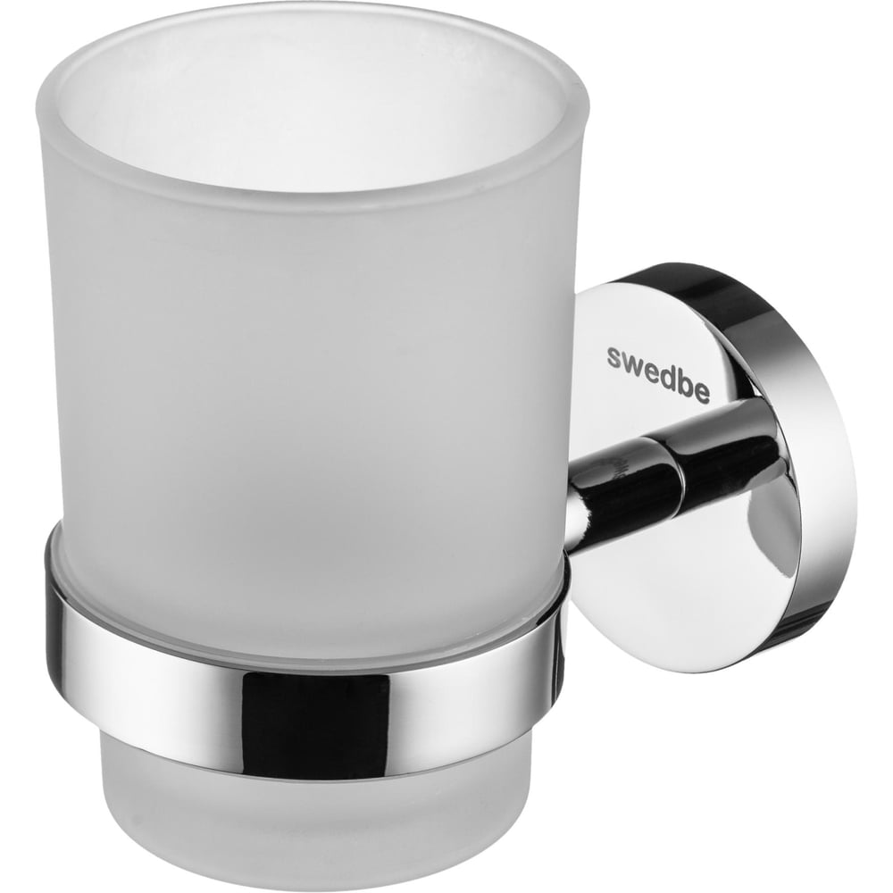 Изображение товара Стакан для зубных щеток Swedbe Attribut (настенный), металлический, цвет: хром EAN 7350 9813
