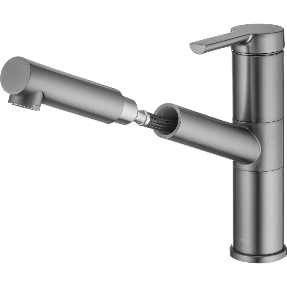 Изображение товара Смеситель для кухни Swedbe Selene цвет-графит, выдвижной излив EAN 7350078207379 7043GT