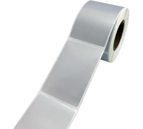 Изображение товара Этикетка МАРКЕРПРОМ LAB-T-50x80-816-1-0,25(40) серебристый полиэстер стойкий матовый с усил. клеем, 50х80мм, в рулоне 250шт, втулка 40мм (совместима NPT-50х80) mpr02170