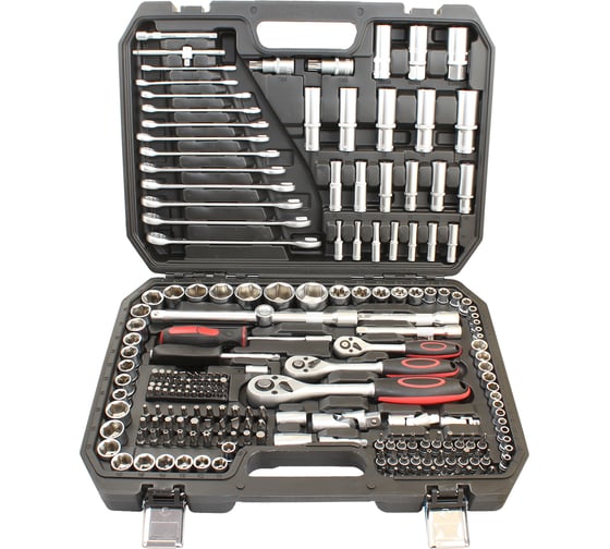 Изображение товара Набор CNIC 216 предм. JS-B5216M торцевые головки 1/4-1/2-3/8, ключи, вставки CrV в кейсе 76382