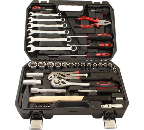 Изображение товара Набор 56 предм. CNIC JS-BT56 торцевые головки 1/2, ключи, отвертки, вставки CrV в кейсе 76383