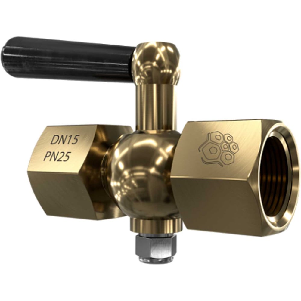 Изображение товара Кран пробковый для манометра RUSHWORK РАШВОРК DN015 PN25