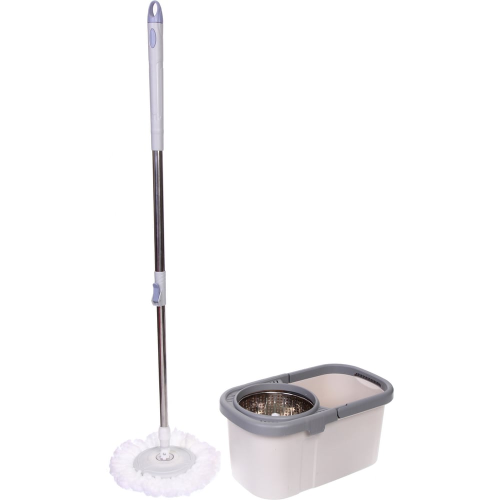 Изображение товара Набор для уборки Селфи Мастер ведро швабра две насадки в цветной коробке 923-167