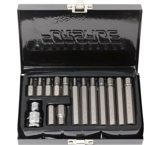 Изображение товара Набор бит HEX с битодержателем (15 шт; 1/2") Forsage F-4155/C/(27198)
