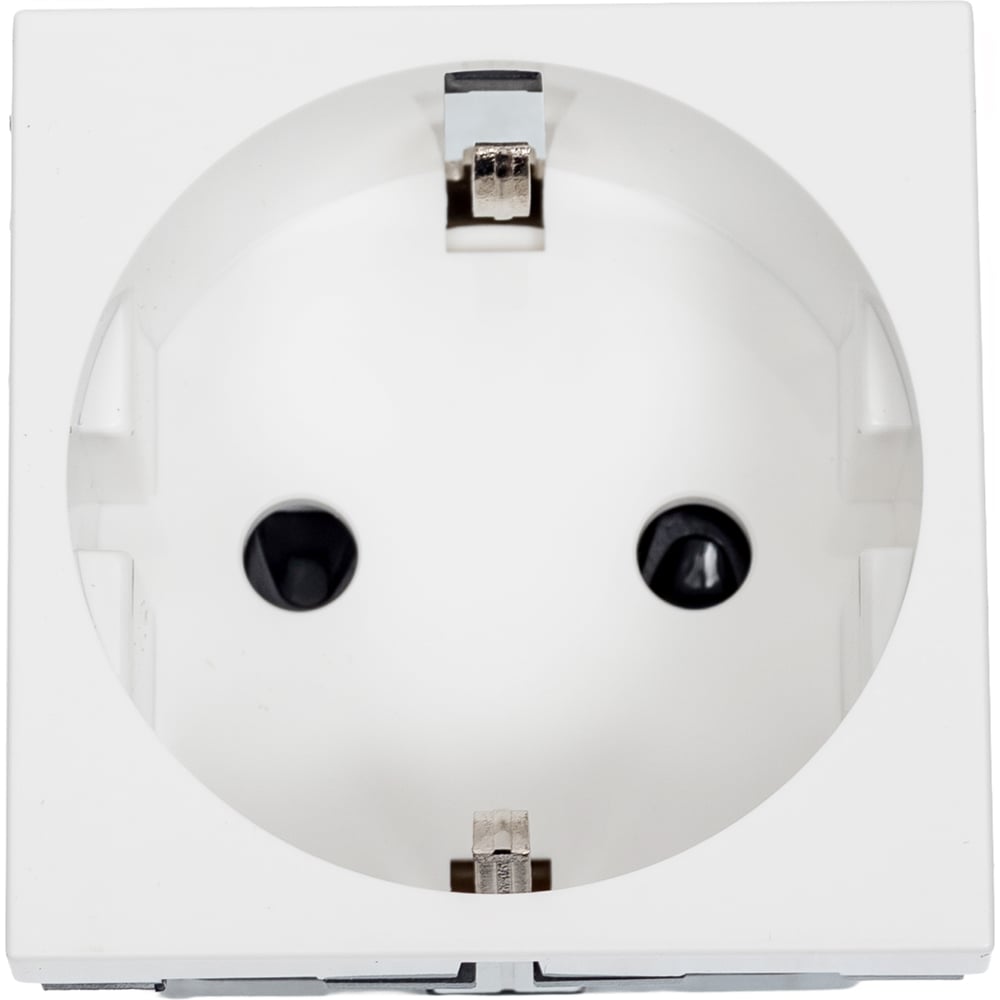 Изображение товара Розетка электрическая SPL 2К+З с защитными шторками белая